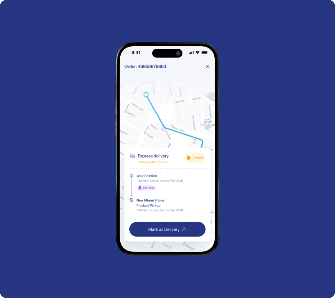 Driver App — Active Delivery