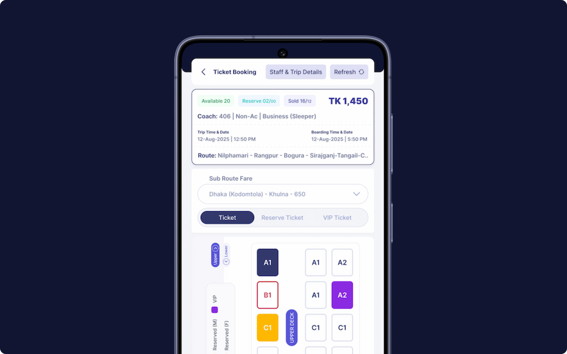 Mobile booking flow